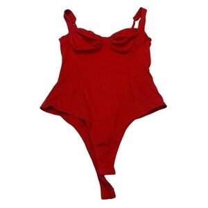 Jun & Ivy Red Bodysuit